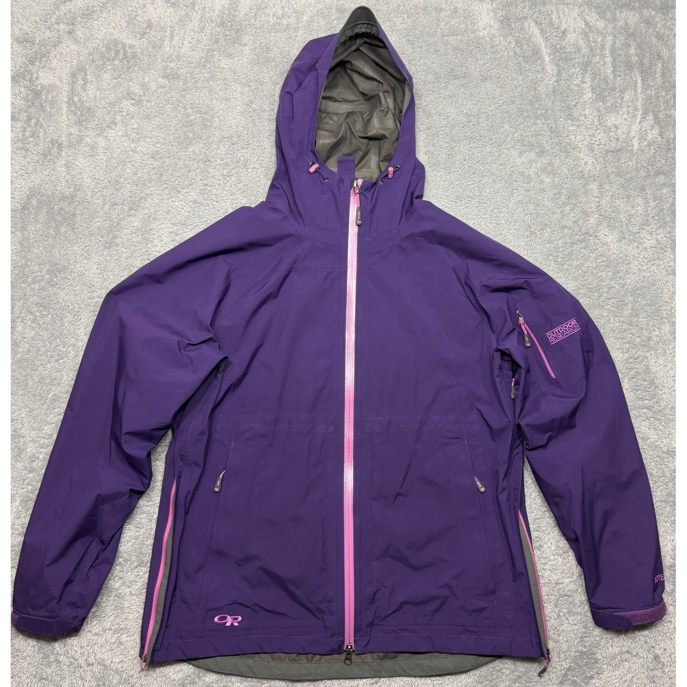 Outdoor Research Jacket Womens XL Purple Aspire Gore Tex Rain Shell Waterproof